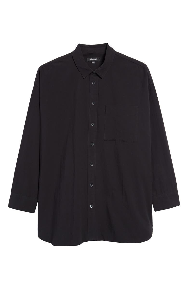 Madewell The Signature Poplin Oversize Button-Up Shirt, Alternate, color, True Black