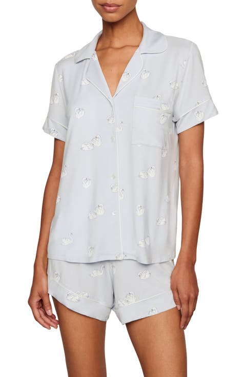 Gisele Printed Relaxed Jersey Knit Short Pajamas