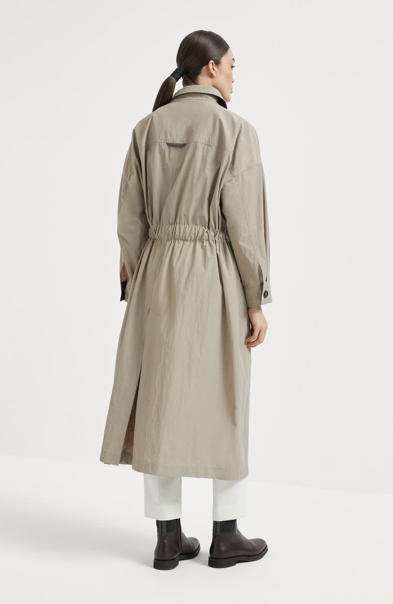 Brunello Cucinelli Trench coat with monili, Alternate, color, Beige
