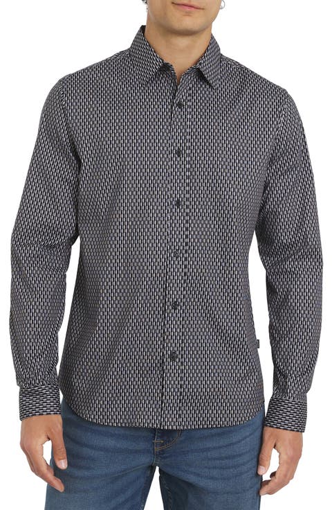 Chancey Stretch Cotton Button-Up Shirt