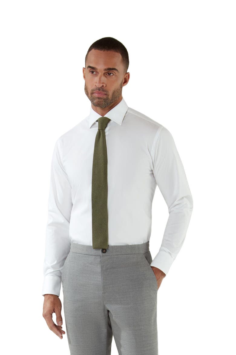 Reynolds Solid Poplin Dress Shirt, Main, color, White