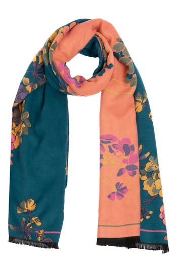 Saachi Floral Reversible Scarf In Multi