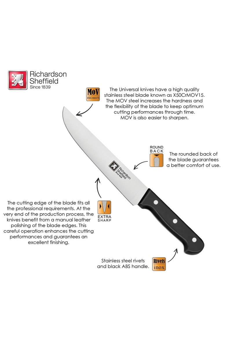 Richardson Sheffield Universal 8-Inch Butcher Knife, Alternate, color, Silver