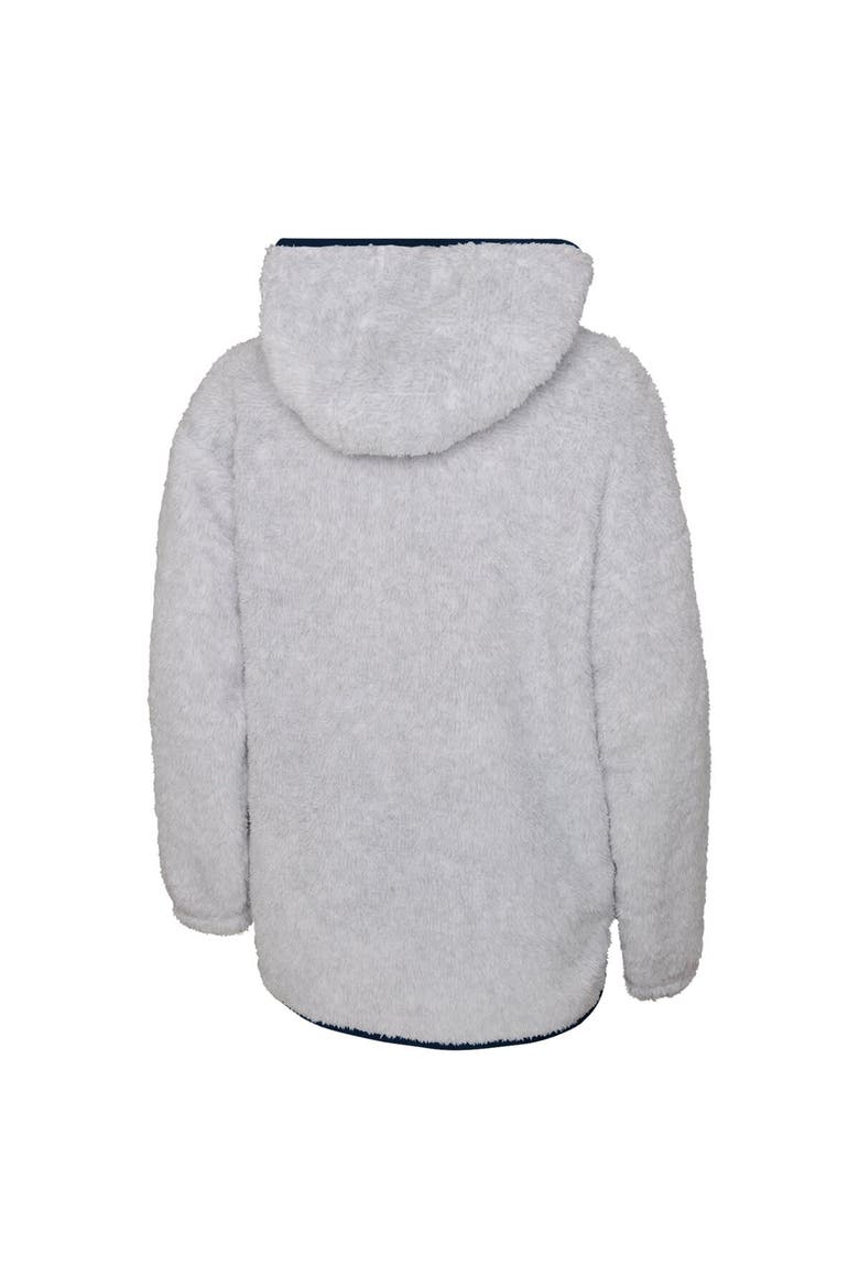 Girls Youth Heather Gray Seattle Kraken Ultimate Teddy Fleece Pullover Hoodie, Alternate, color, Heather Gray