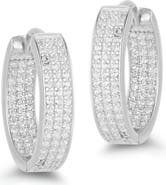 GLAZE JEWELRY Pavé Oval Hoop Earrings