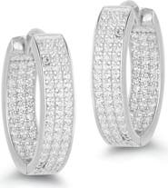 GLAZE JEWELRY Pavé Oval Hoop Earrings