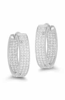 GLAZE JEWELRY Pavé Oval Hoop Earrings