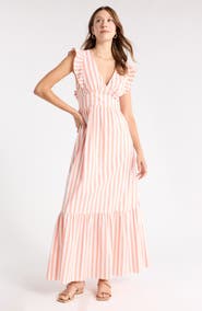 1901 Ruffle Sleeve Maxi Dress