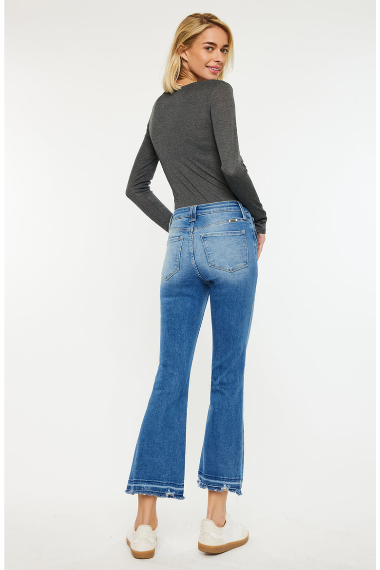 Volumina Essentials High Rise Crop Bootcut Jeans, Alternate, color, Medium Wash