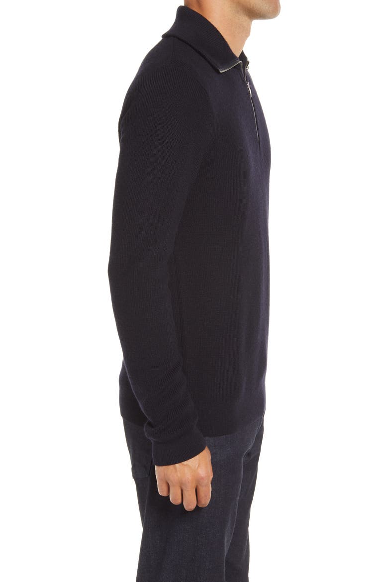 Men's Shop Quarter Zip Sweater, Alternate, color, NAVY