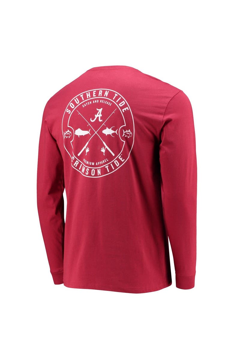 Southern Tide Men's Southern Tide Crimson Alabama Crimson Tide Catch and Release Long Sleeve T-Shirt, Alternate, color, 