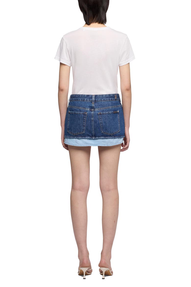 Cherry Layer Denim Skirt, Alternate, color, SHADOW