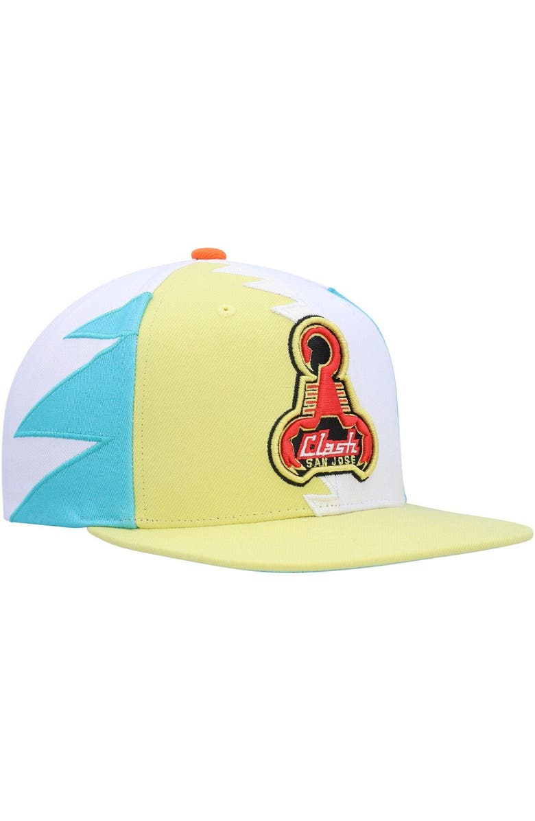 Mitchell & Ness Men's Mitchell & Ness White San Jose Earthquakes Jersey Hook Snapback Hat, Alternate, color, White