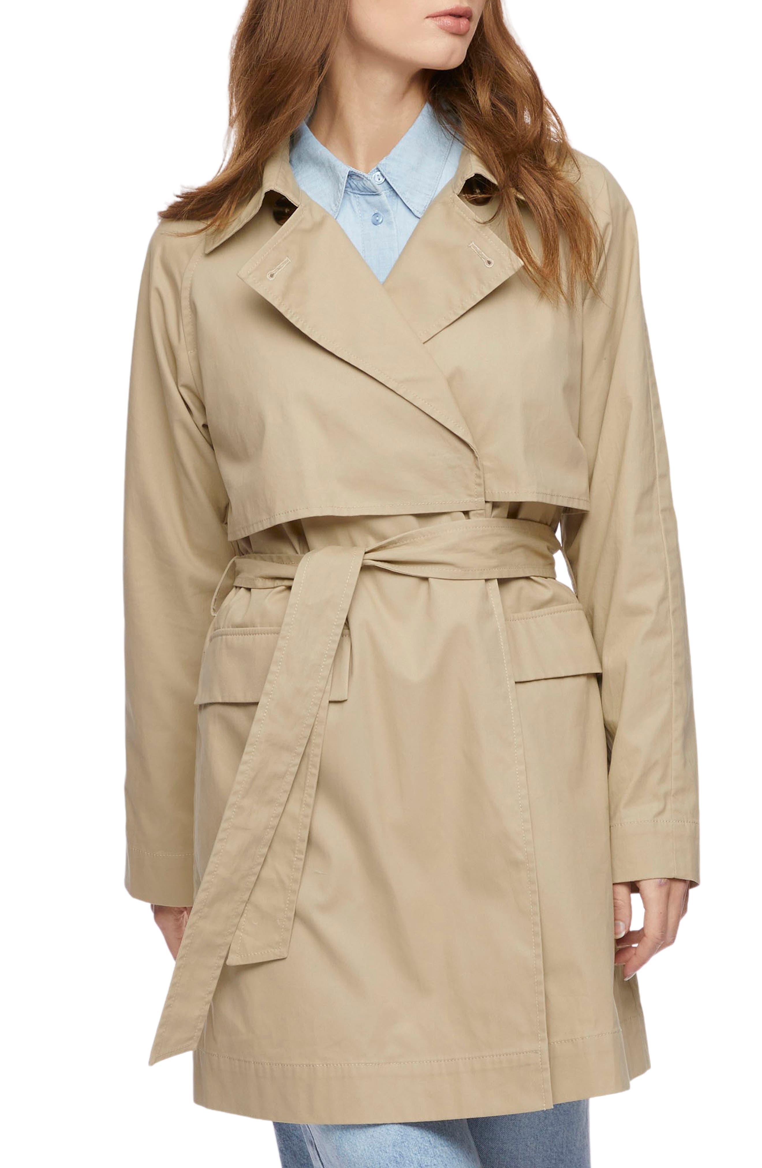 Bernardo Cotton Twill Trench Coat