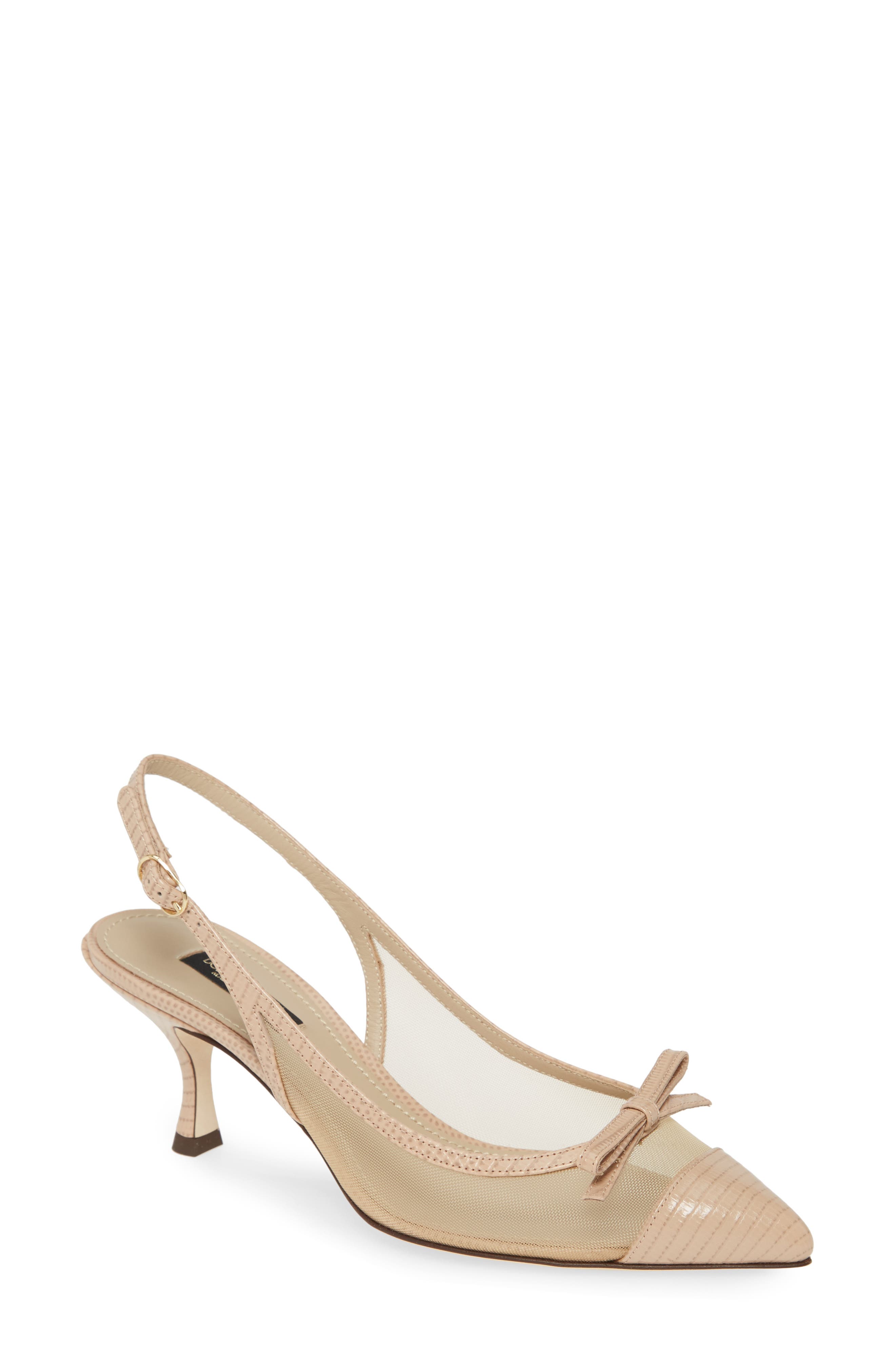 Dolce&Gabbana Retina Bow Slingback Pump, Main, color, 