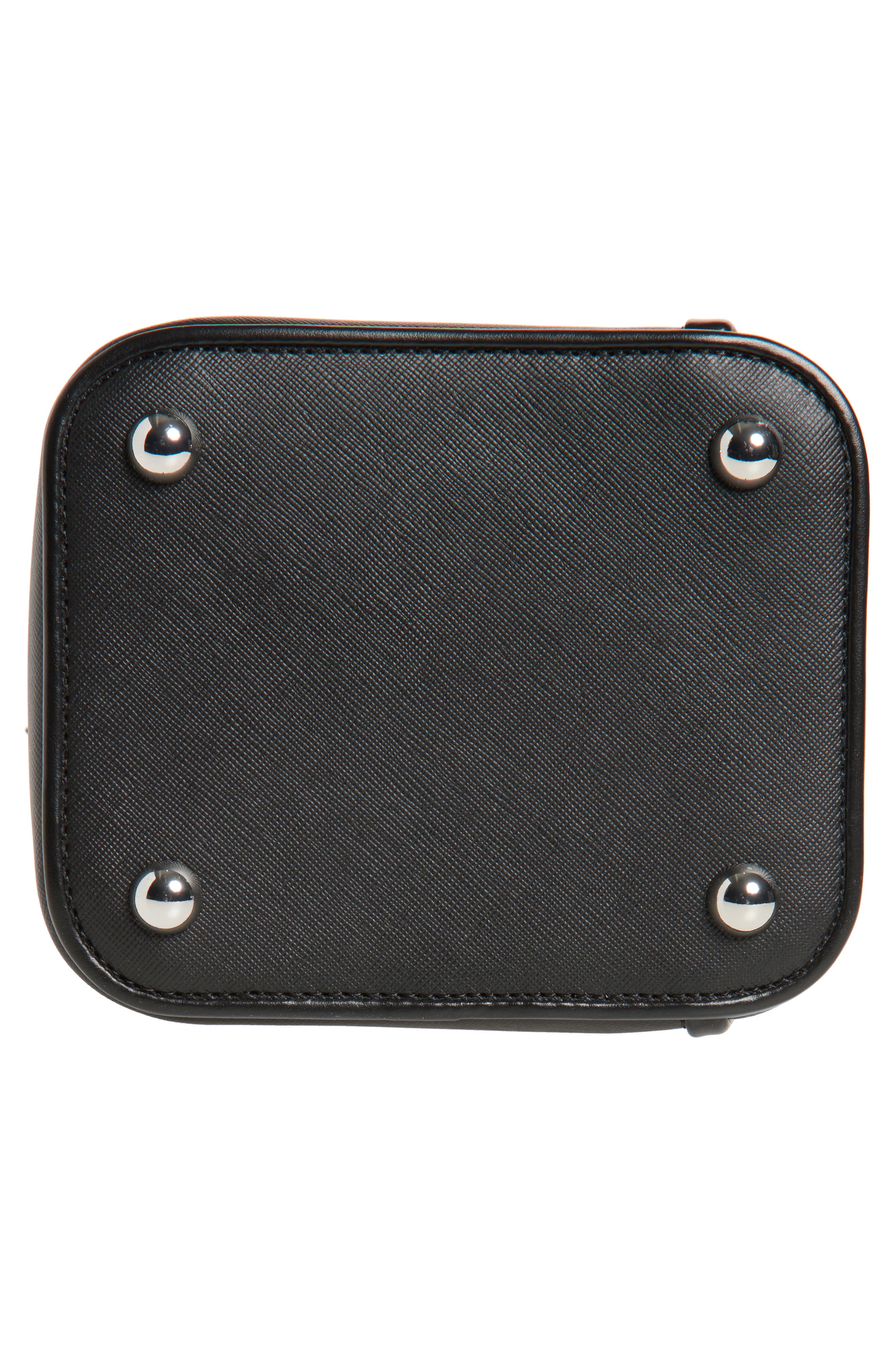 Maison Margiela Fortune North/South Leather Handbag, Alternate, color, Black/ Black