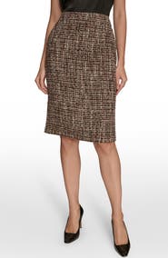 Donna Karan New York Tweed Pencil Skirt