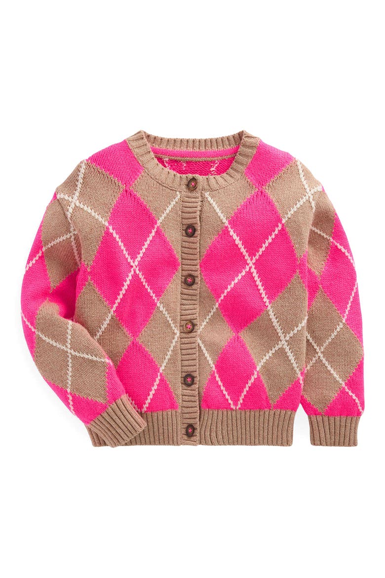 Kids' Argyle Cardigan, Main, color, CAMEL MELANGE