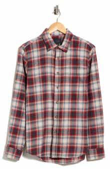 Plaid Flannel Button-Up Shirt