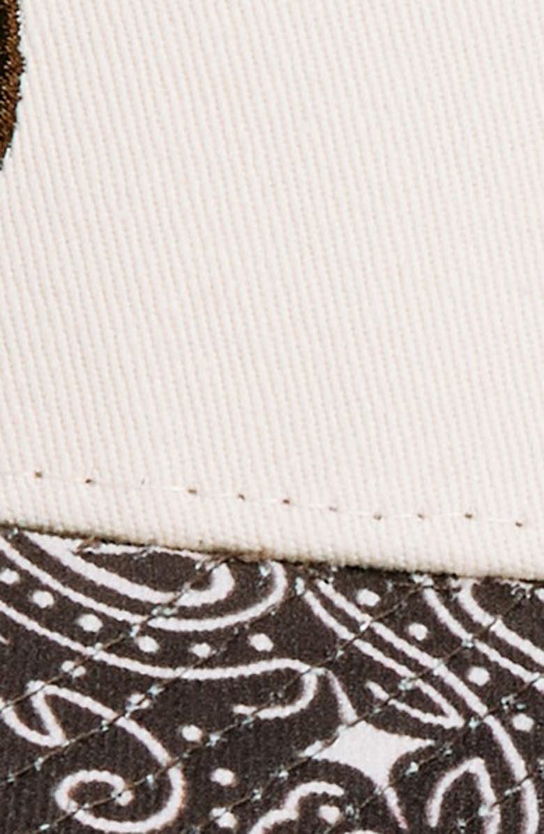 MIDNIGHT RODEO x La Porte Paisley Cotton Twill Baseball Cap, Alternate, color, Cream/ Brown