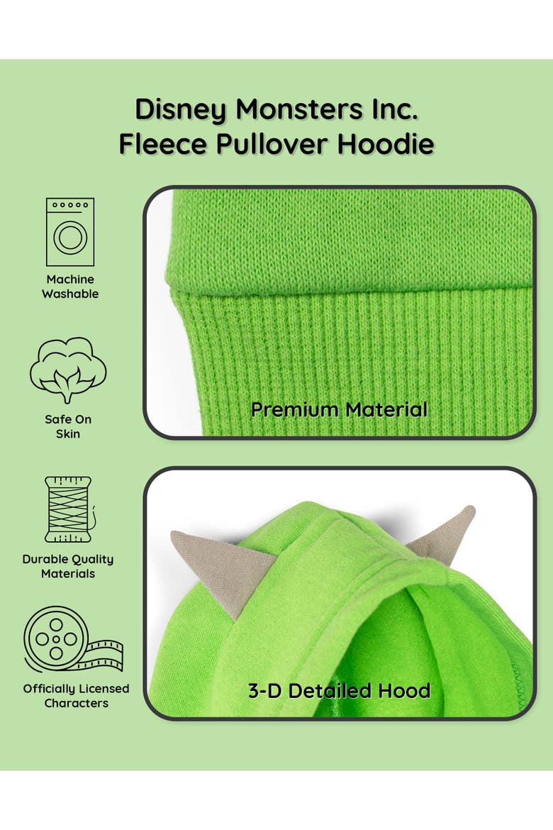 Monsters Inc. Mike Wazowski Fleece Hoodie, Alternate, color, Mike Wazowski Green