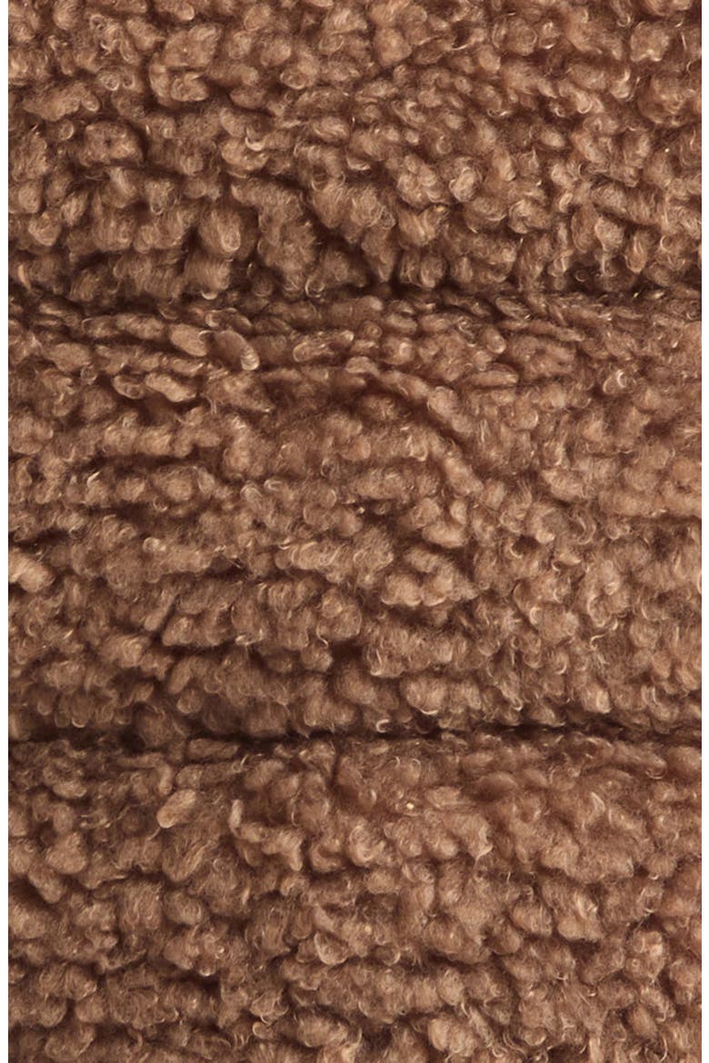 Faux Shearling Down Vest, Alternate, color, COCOA CREME