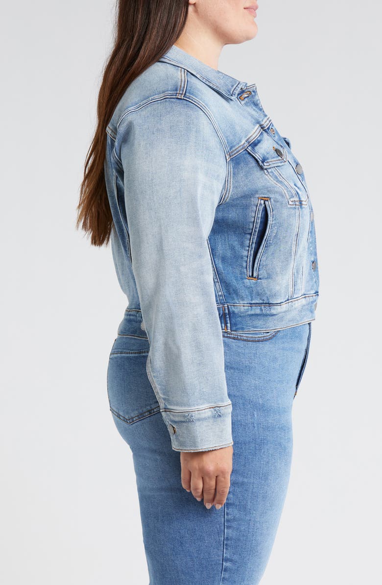Universal Standard Kelsey Denim Jacket, Alternate, color, Light Blue