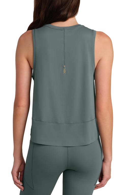 Rhone Serene Crop Performance Tank In Gray