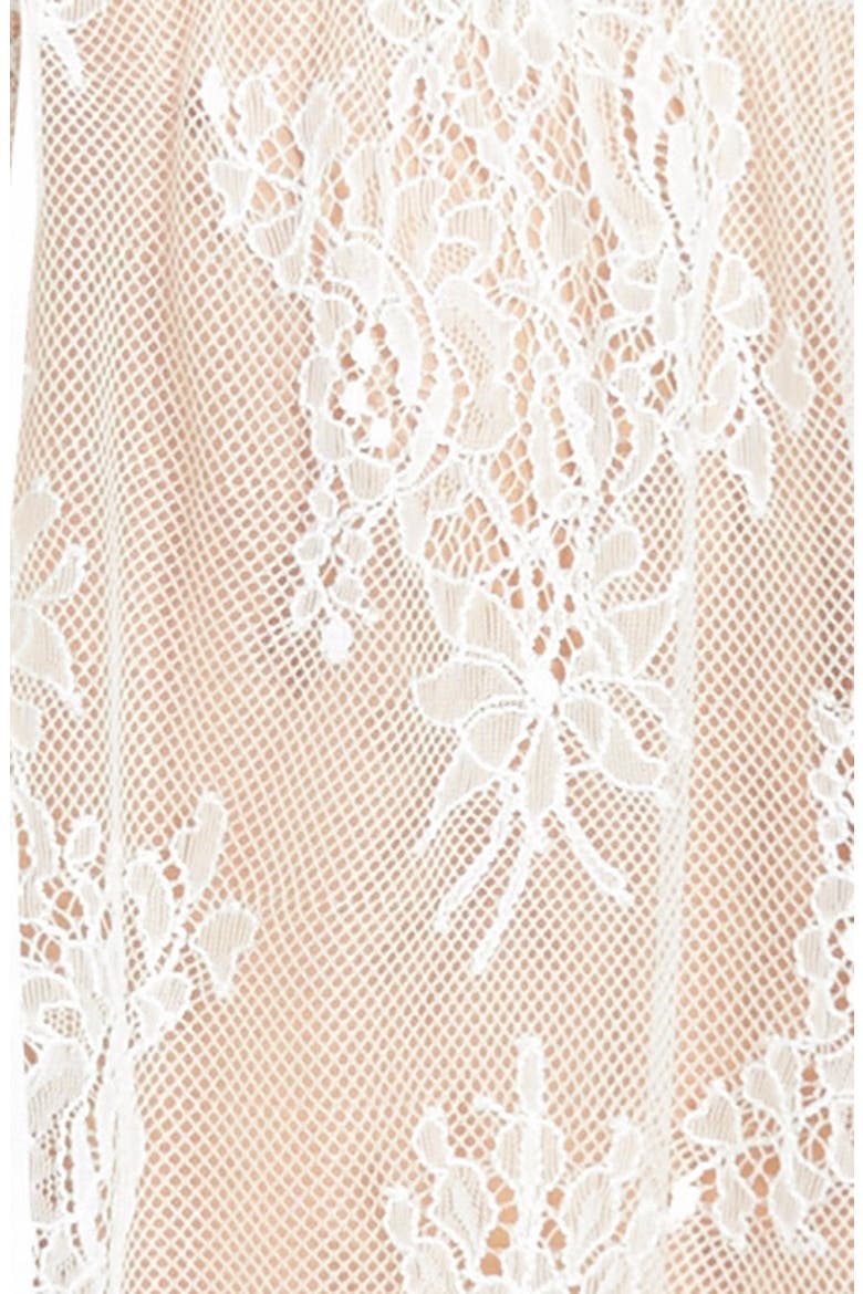 'Victoria' Lace Chemise & G-String, Alternate, color, LIGHT IVORY