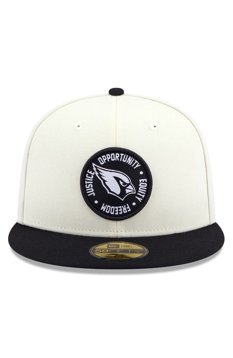 New Era Men's New Era Cream/Black Arizona Cardinals 2022 Inspire Change  59FIFTY Fitted Hat, Alternate, color, 