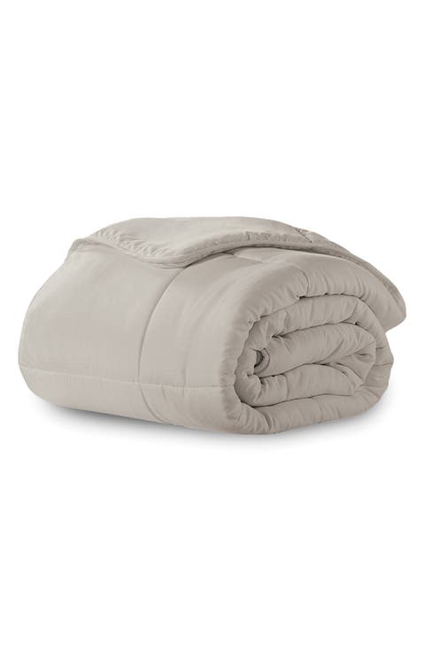 Microfiber Down-Alternative Solid Color Comforter