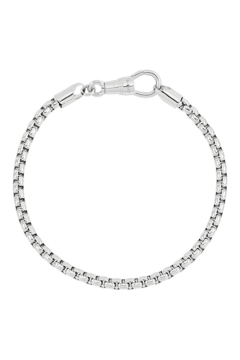 Chunky Rounded Box Chain Bracelet, Main, color, SILVER