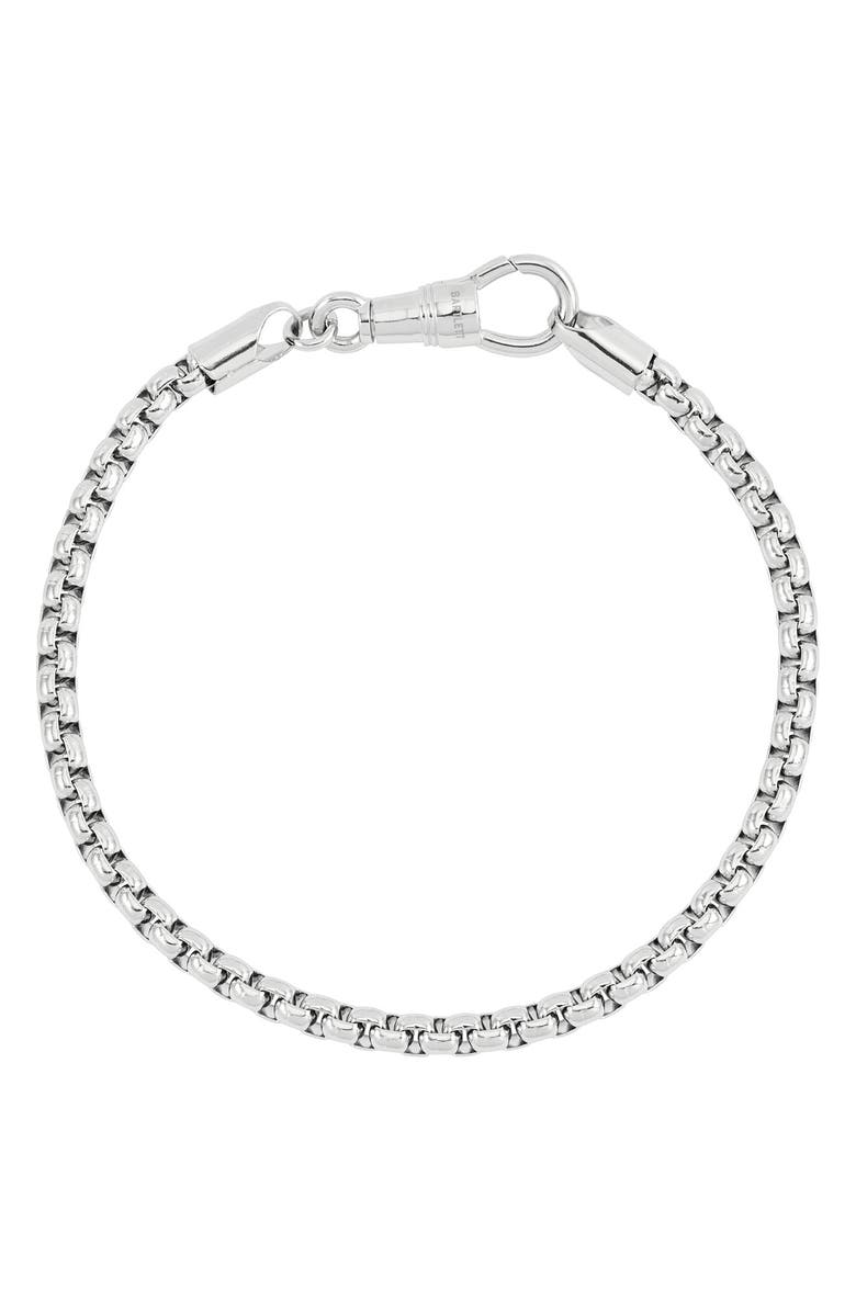 Estella Bartlett Chunky Rounded Box Chain Bracelet, Main, color, Silver
