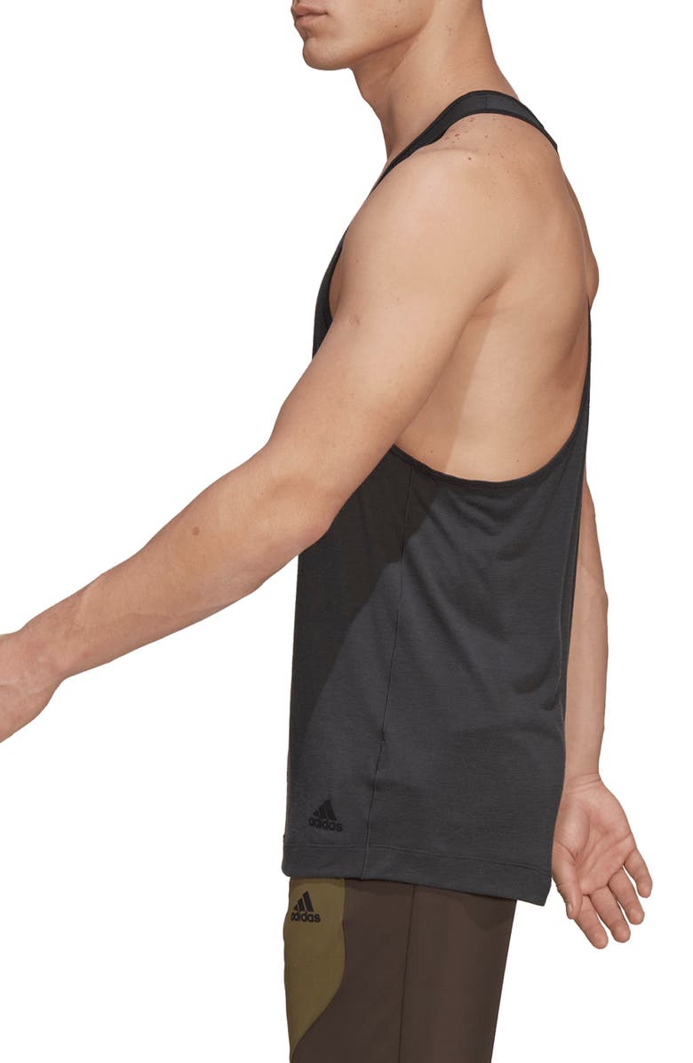 adidas Yoga Tank, Alternate, color, Carbon
