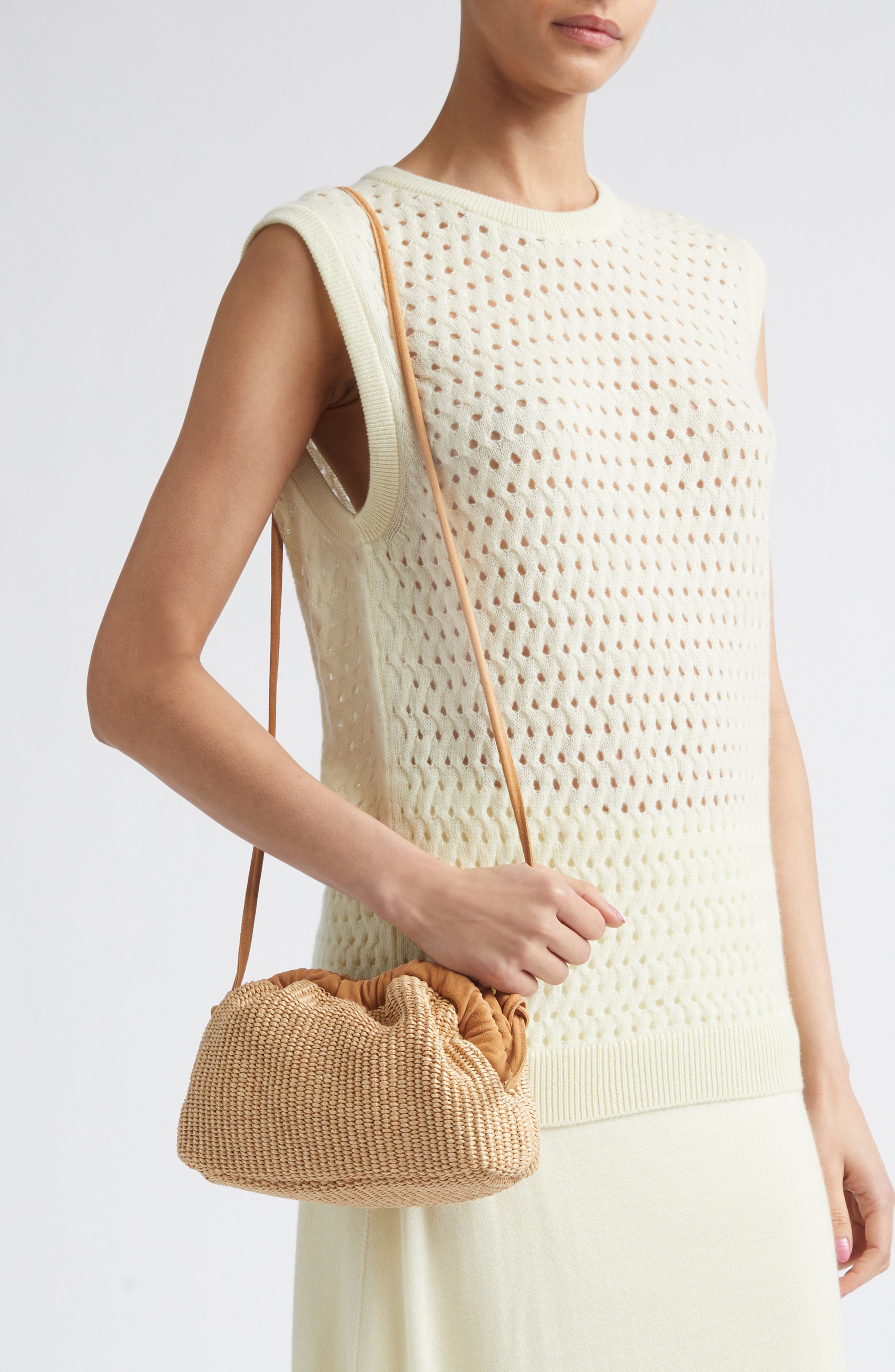 Mini Cloud Clutch, Alternate, color, NATURAL