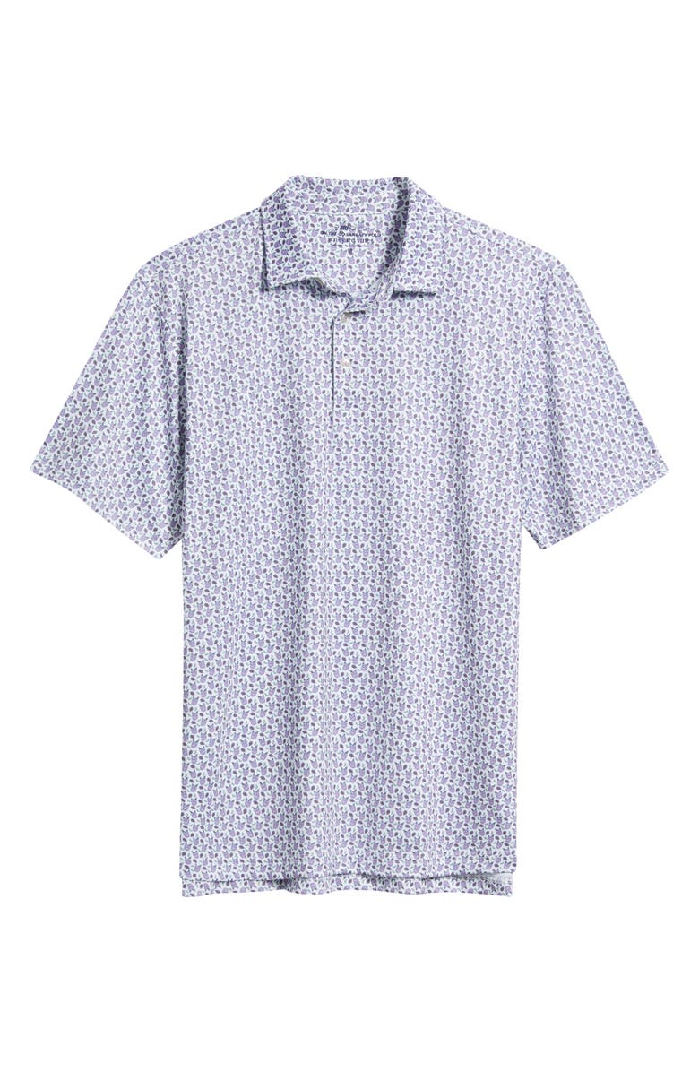 vineyard vines Golf Print Sankaty Performance Polo, Alternate, color, Tee Cocktails White