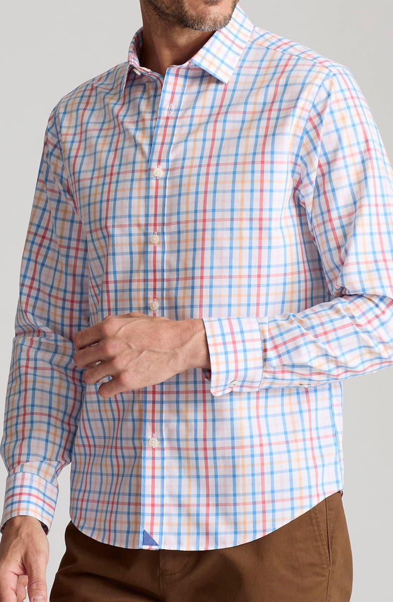 UNTUCKit Moore Check Wrinkle Free Cotton Button-Up Shirt, Main, color, 