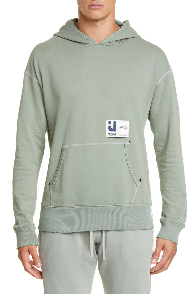Relaxed Hooded Sweatshirt (Nordstrom Exclusive), Alternate, color, GREEN