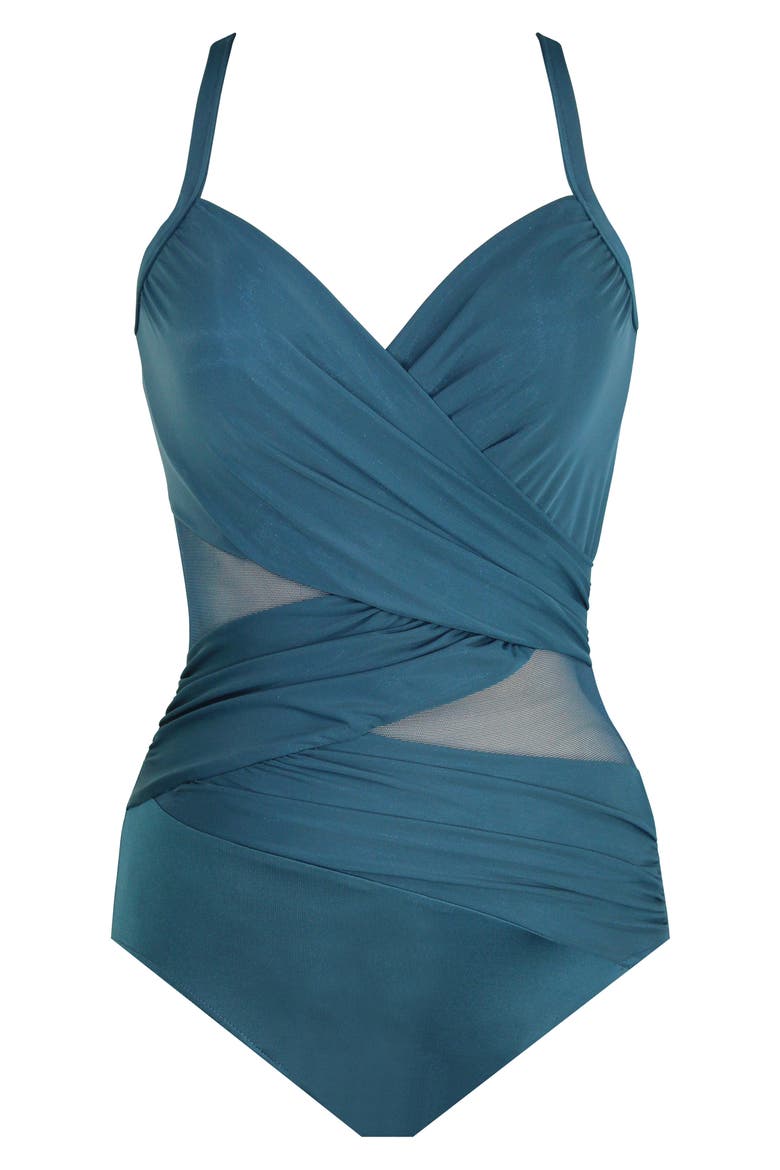 Network Mystique Underwire One-Piece Swimsuit, Alternate, color, NOV