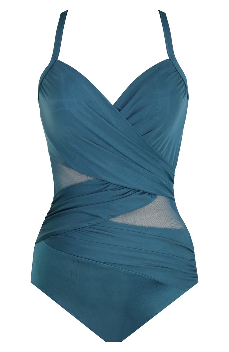 Miraclesuit<sup>®</sup> Network Mystique Underwire One-Piece Swimsuit, Alternate, color, Nov