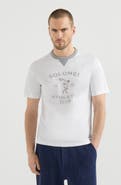Brunello Cucinelli Cotton jersey crew neck T-shirt with print