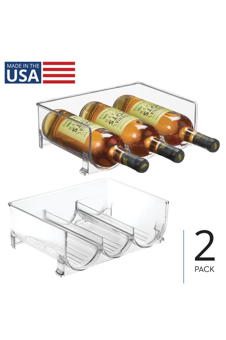 stackable 3-section bottle holder - clear - made in usa, Alternate, color, Clear