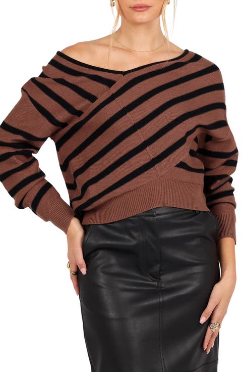 Lynette Crisscross Stripe Sweater