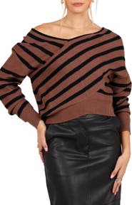 Petal & Pup Lynette Crisscross Stripe Sweater