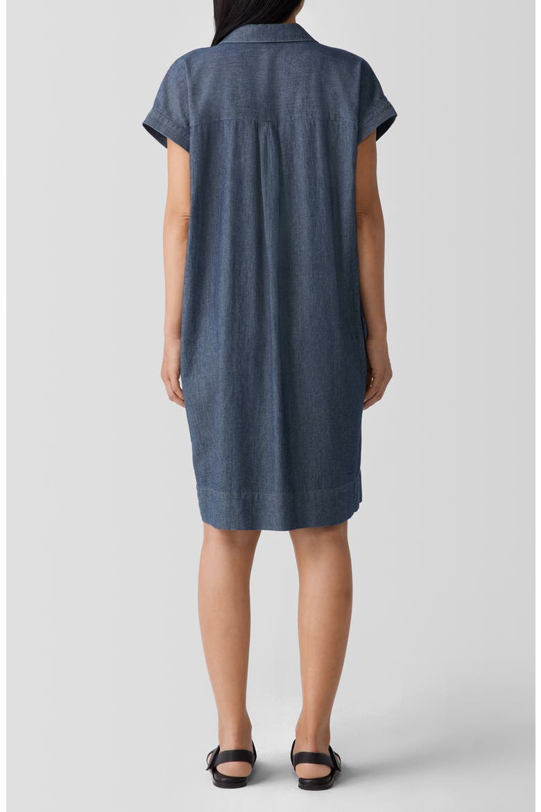 Short Sleeve Organic Cotton Shirtdress, Alternate, color, DENIM