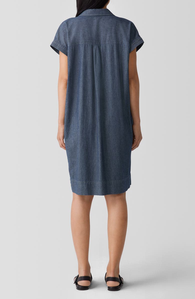 Eileen Fisher Short Sleeve Organic Cotton Shirtdress, Alternate, color, 