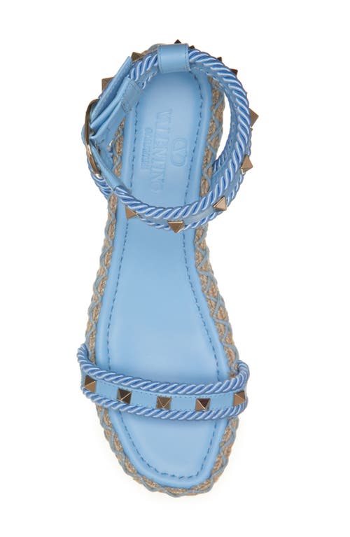 Valentino Garavani Rockstud Espadrille Wedge Sandal