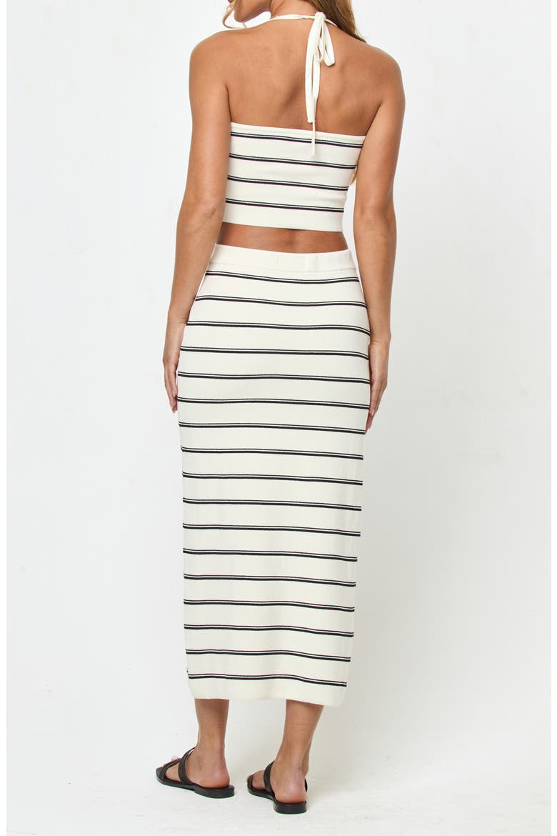 Positano Stripe Halter Rib Crop Cover-Up Top, Alternate, color, MYKONOS STRIPE