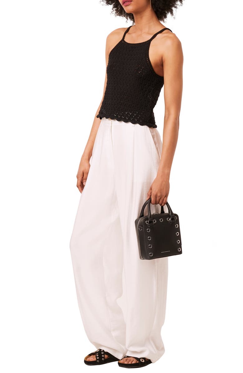 French Connection Nora Crochet Sleeveless Top, Alternate, color, 