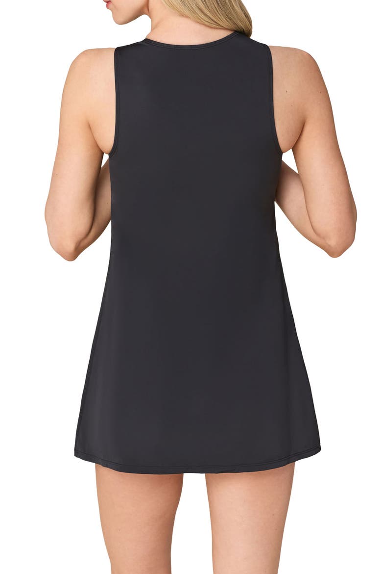 The Malibu Long Torso One-Piece Swim Dress, Alternate, color, BLACK